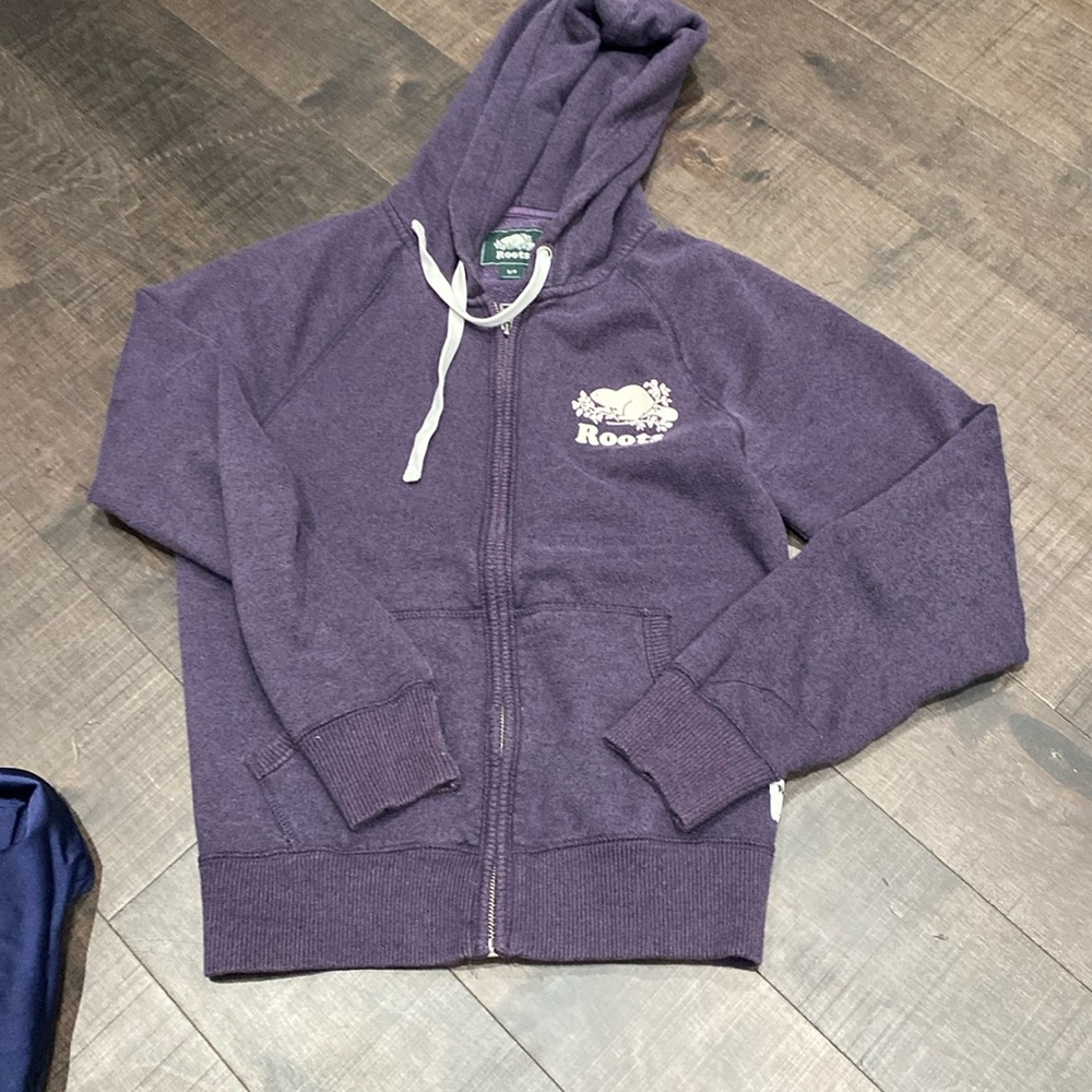 Roots Relaxed Full Zip Hoodie size small
